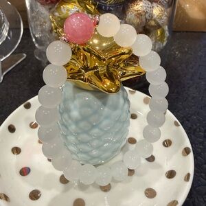White with rose quartz bracelet